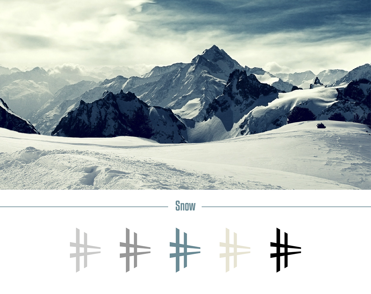 montain photo cross logo brand Icon font identity mock up minimal studio self graphic portfolio snow