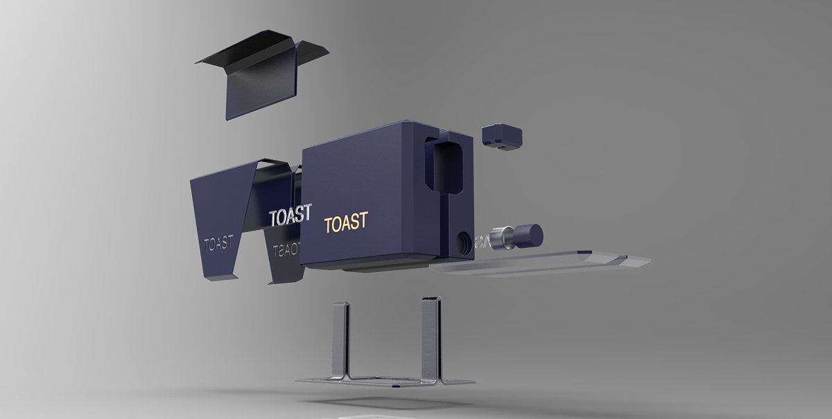 industrial product design pop-up toaster slot Luminate float