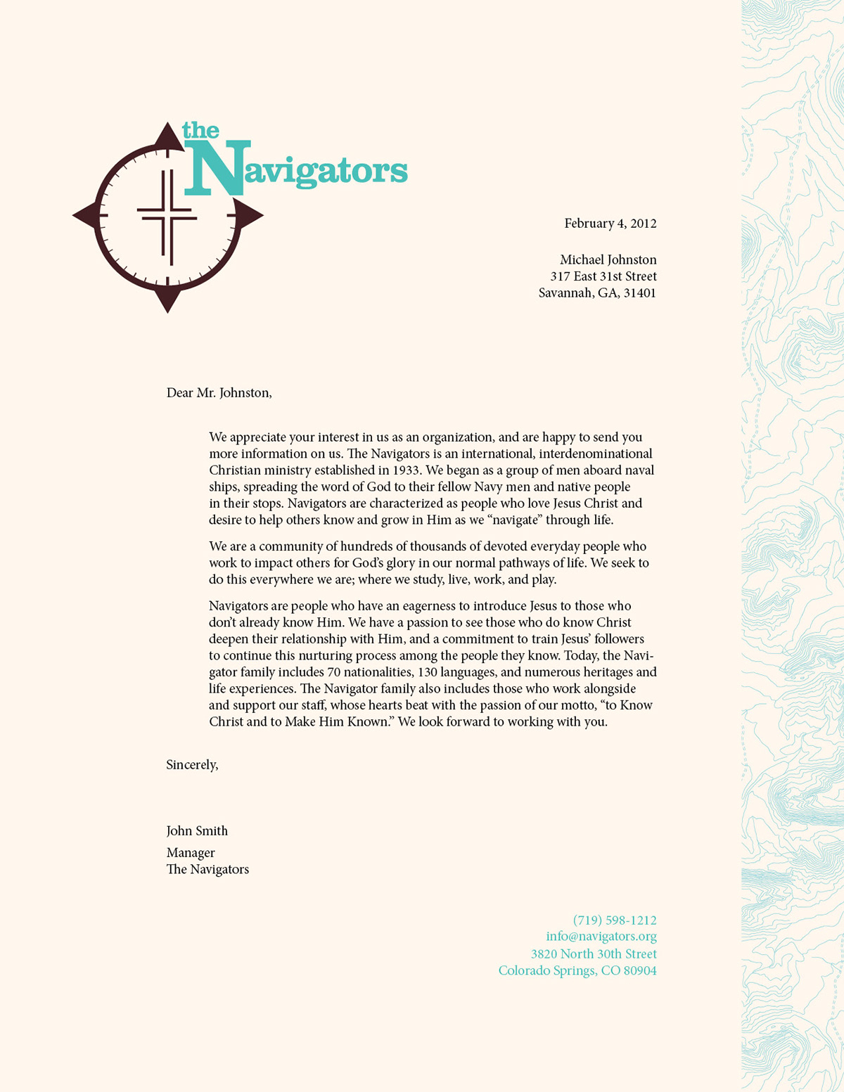 The Navigators Christian compass topography logo letterhead business card student Rebrand Booklet pamphlet Travel navigate israel mission missionaries
