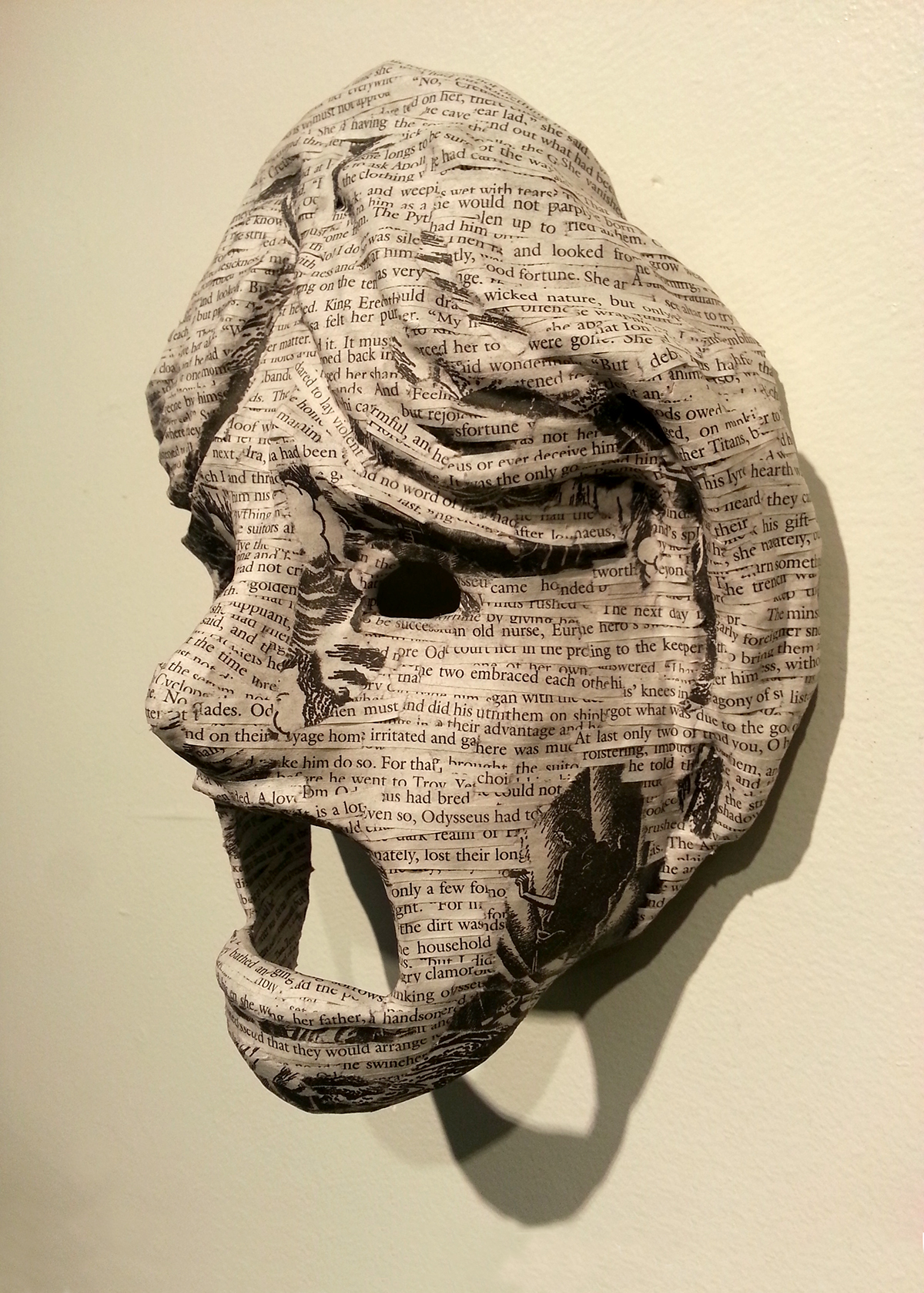 myth greek mask risd theater  paper mache