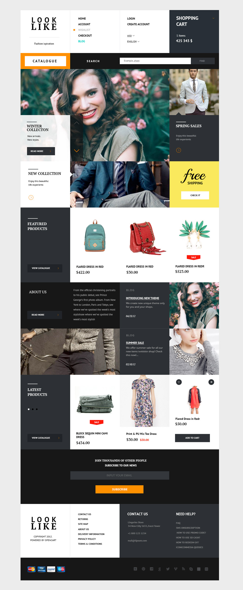 Web design art Ecommerce shop business UI
