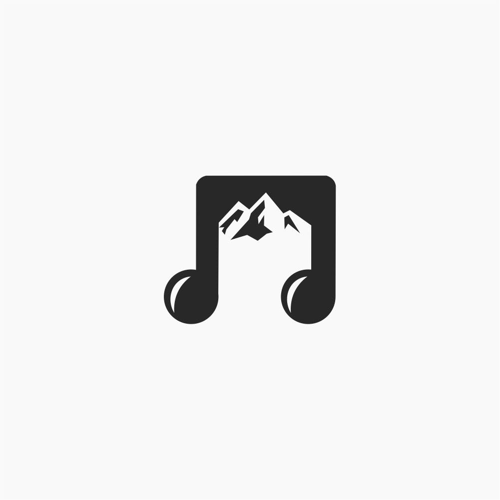 abstract Audio branding  design logo mountain music peak sound voice