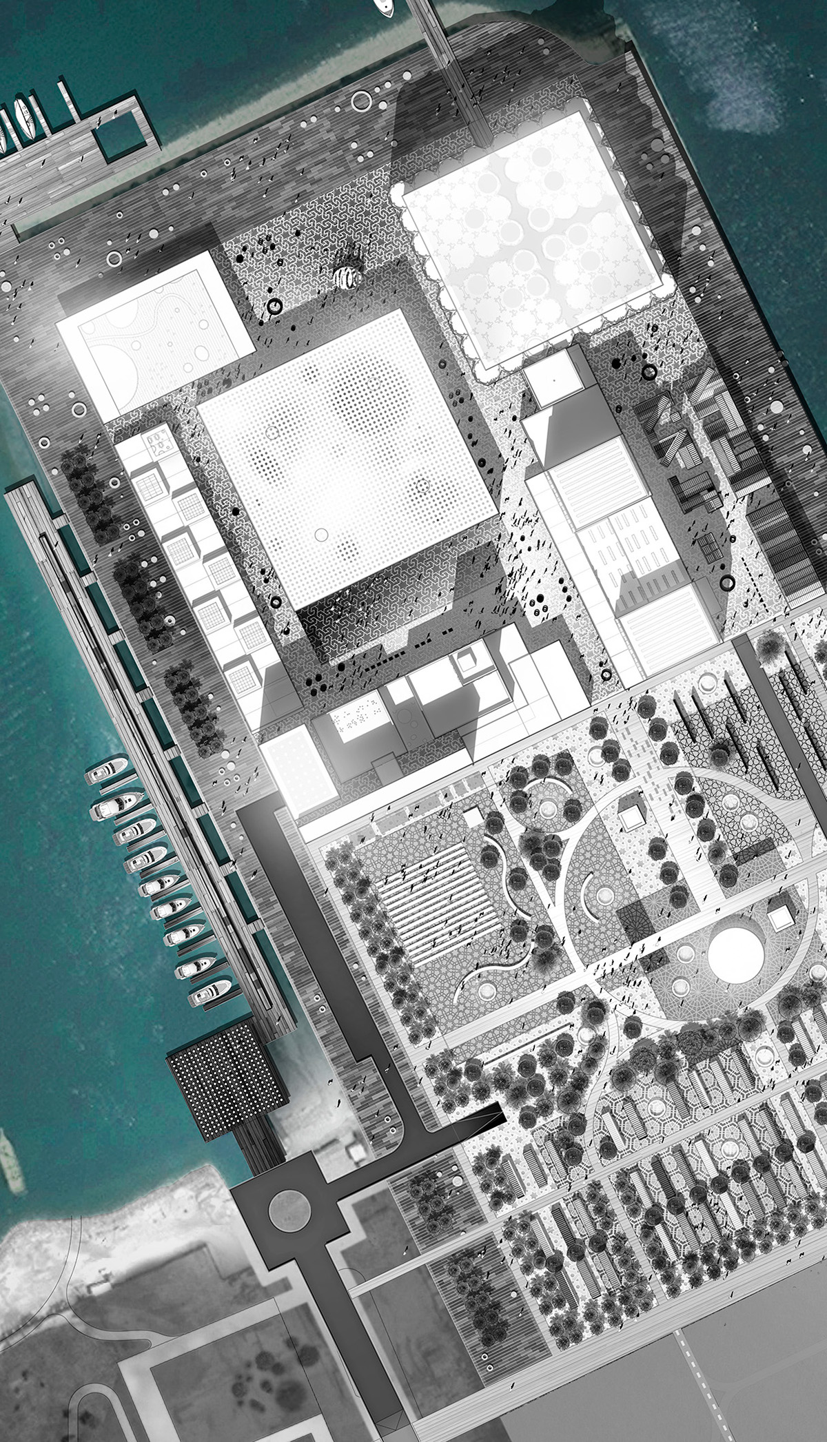 Adobe Portfolio doha Qatar Competition art mill Redevelopment reconstruction Landscape Urban Design contemporary