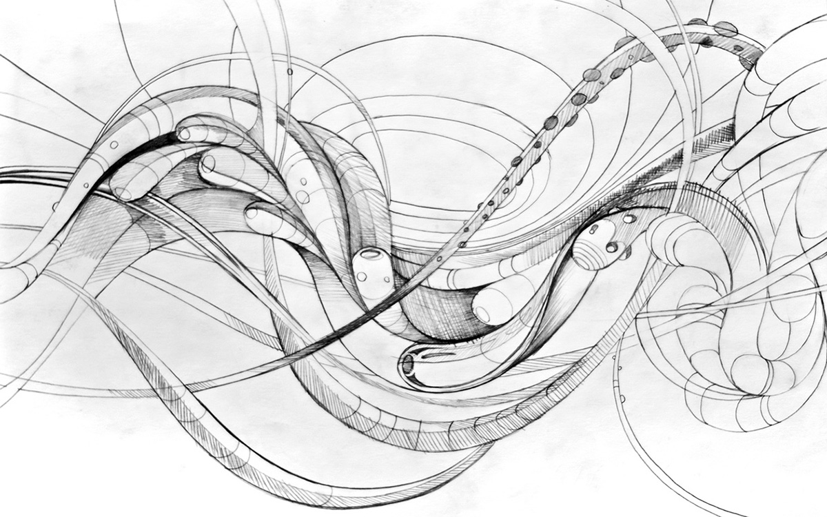 vladimir shelest sketches art organic form neuroworld