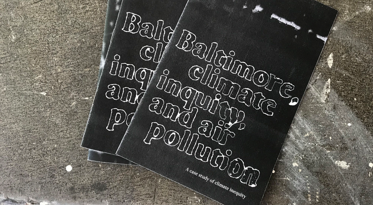 climate change graphic design  Zine  print book infographics narrative Baltimore