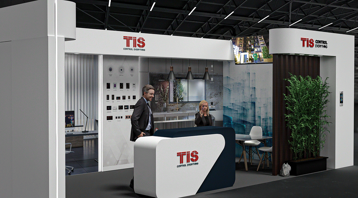 Exhibition  booth design interior design  smarthome expo architecture lighting Environment design atmosphere 3d modeling
