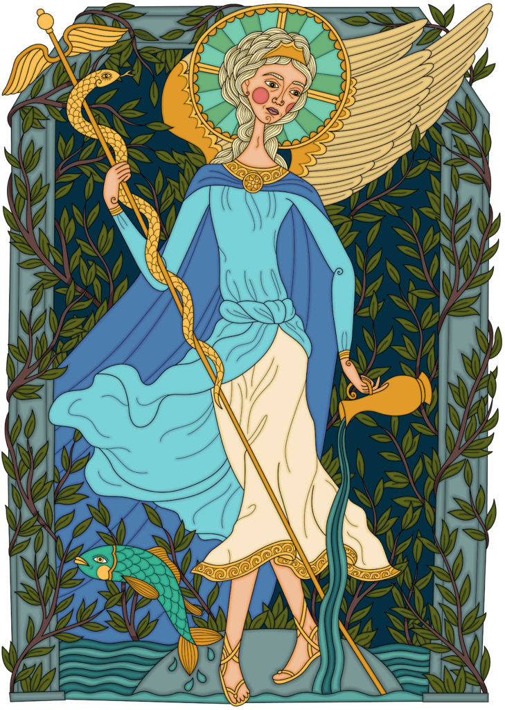 angels archangels bible folk art illustrations romanian art romanian illustration saint series vector