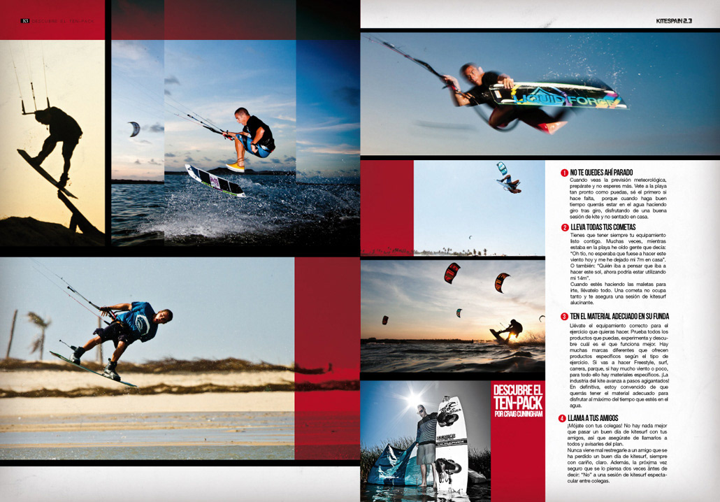 Kitesurf Kitespainmag magazine editorial Diseño editorial diseño gráfico diseño revista Kite Surf