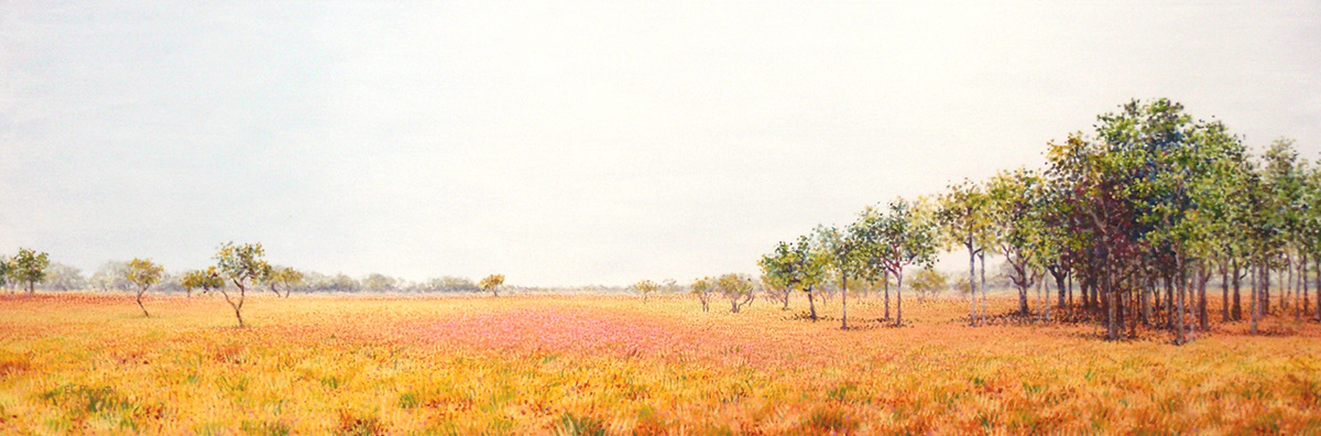 oil landscapes Landscape impressionism Pointillism color bright colorfull plains trees fishing wilderness venezuela untamed