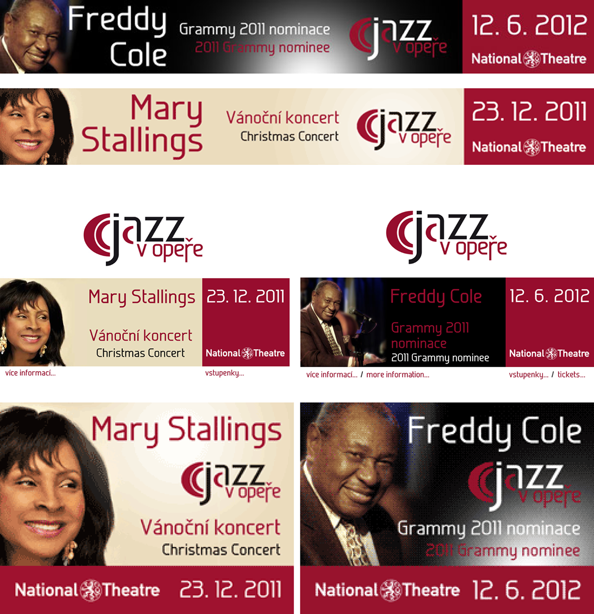 print production banners HTML jazz poster logo