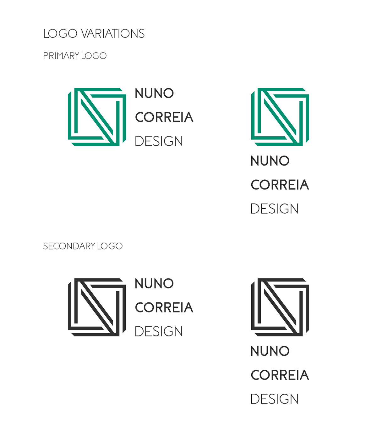 logo personal logo brand identity nuno correia
