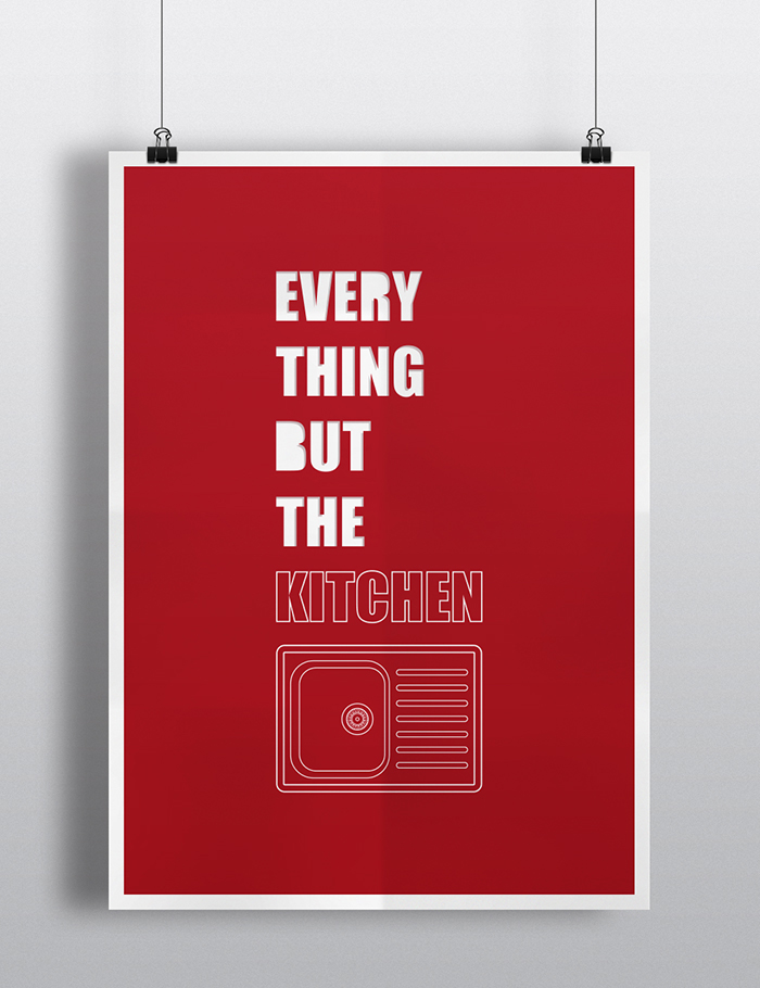 vector kitchen sink red phone case lettering humour pun Digital Art  Poster Design typography  
