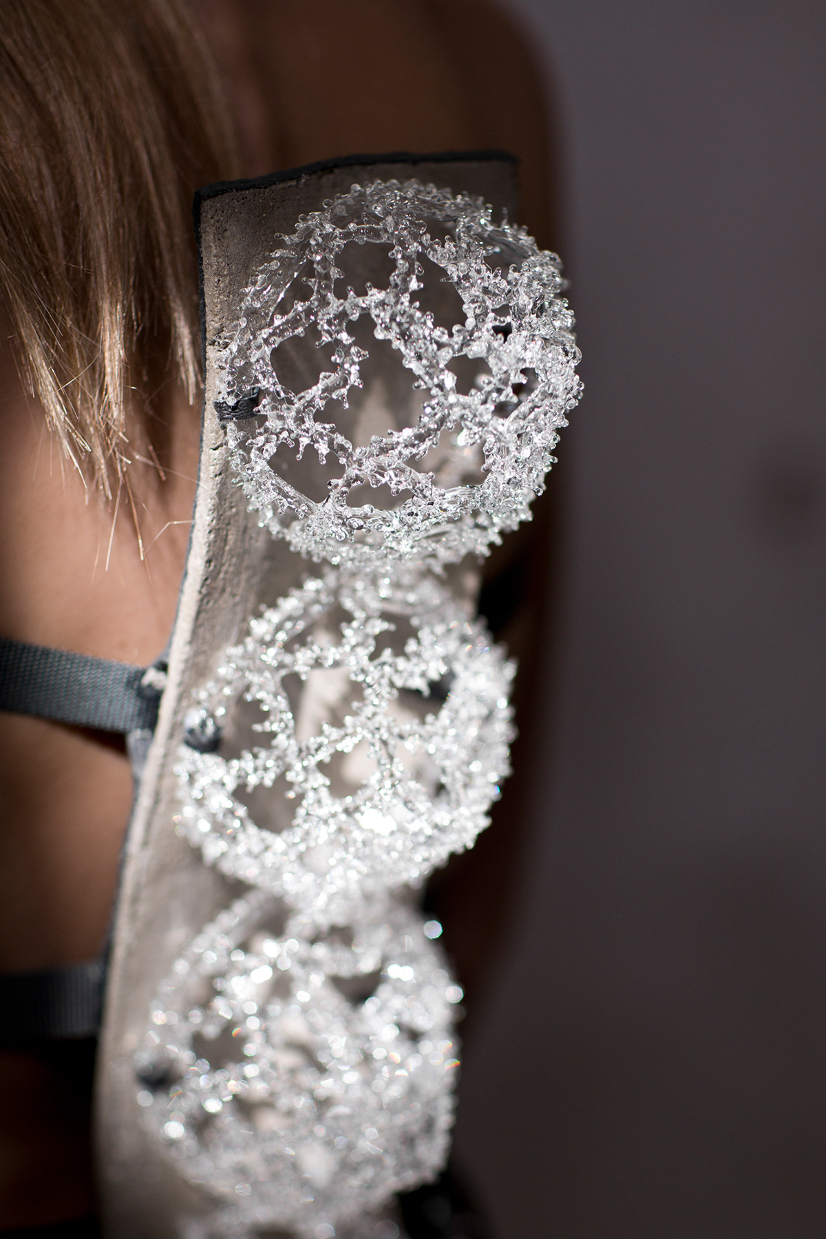 jewelry glass  lace grace  medulla  veil  cocoon design