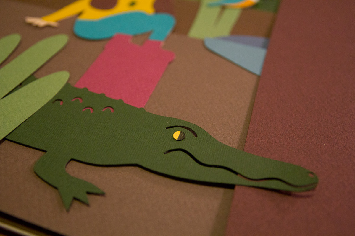 pantano papercrafts Tapir crocodile birds