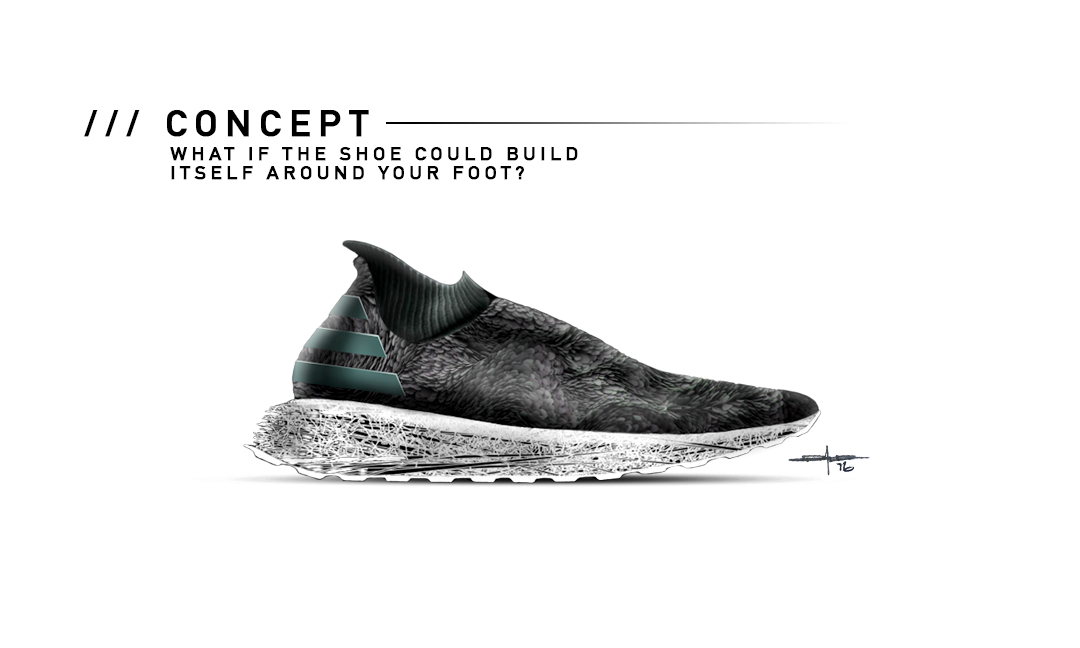 footwear design sneakers adidas concept footwear photoshop parametric futuristic geometric auxetic