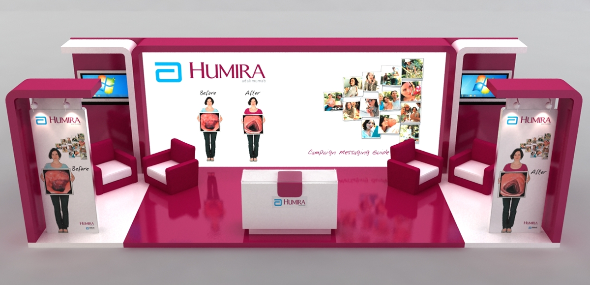 Humira 3D booth Exhibition  Stand concept idea