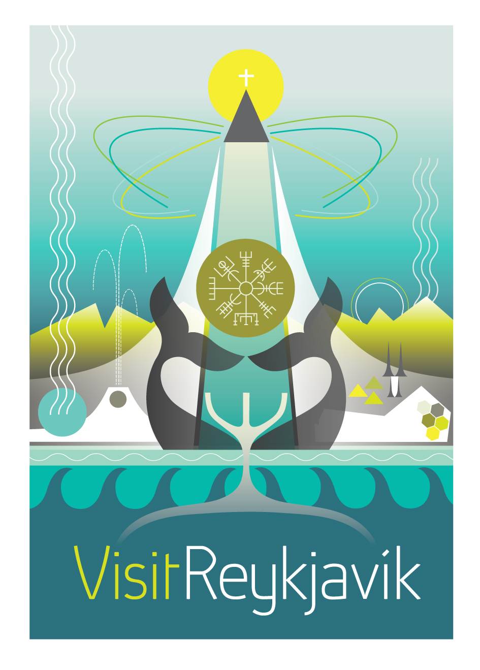 Reykjavik Poster tourism design