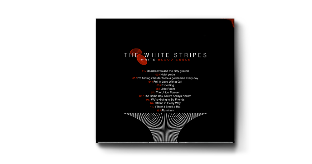 the white stripes jack white album art cover print album cover cd Label Illustrator photoshop InDesign