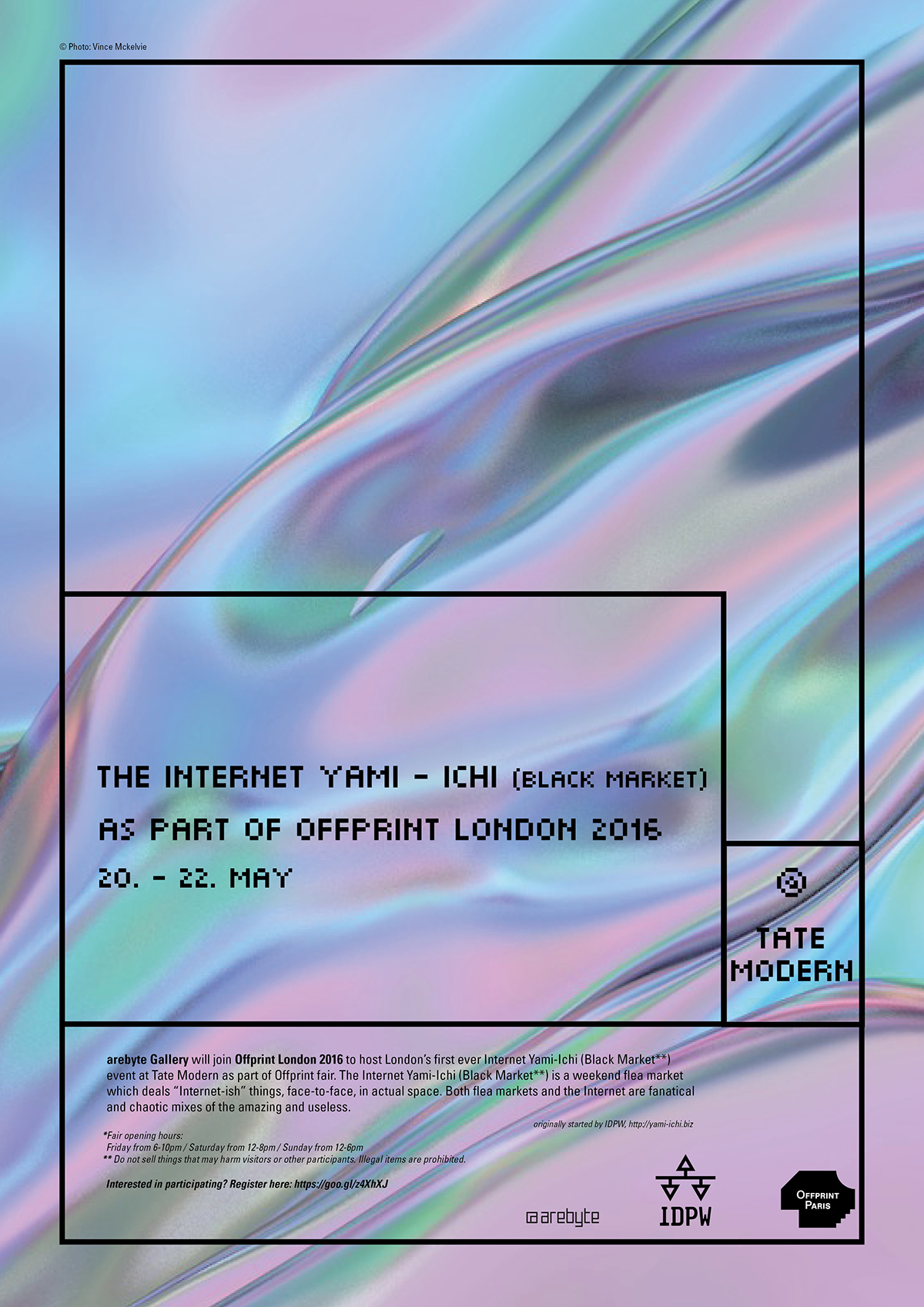 yami - ichi tate modern Offprint London Offprint   arebyte Black Market poster Promotion