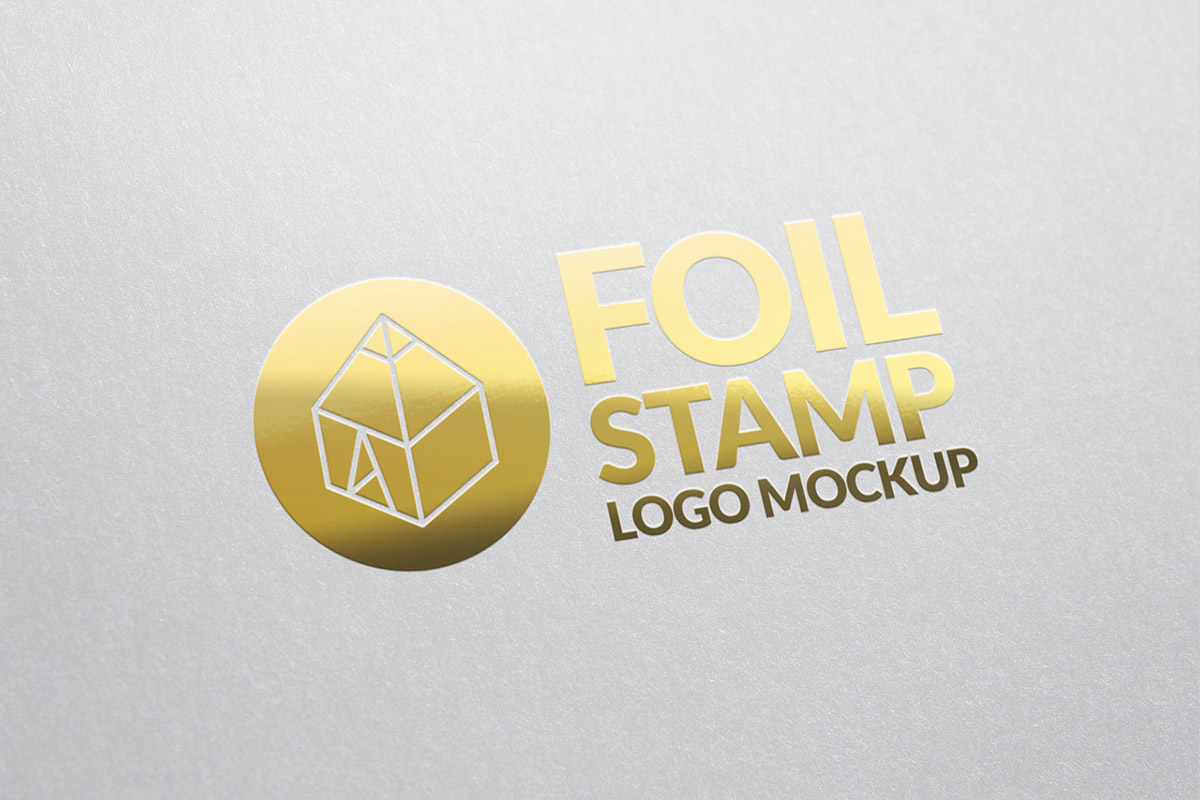 Download Free Foil Stamp Logo Mockup On Behance PSD Mockup Template