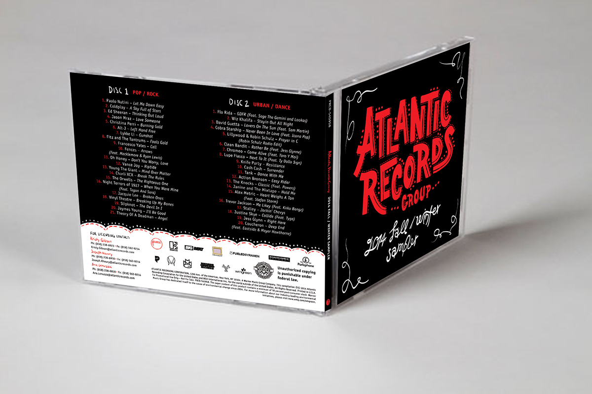 atlantic records record label single covers album art illustrated type marketing plan