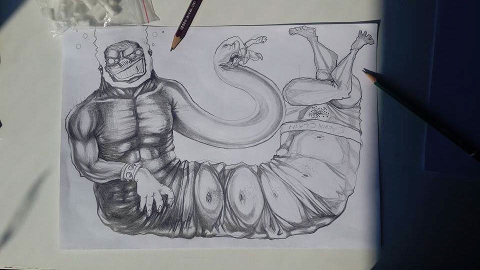 eskiz sketch SketchUP monster çizim mevlitbolukbas karakalem pencil art Character design