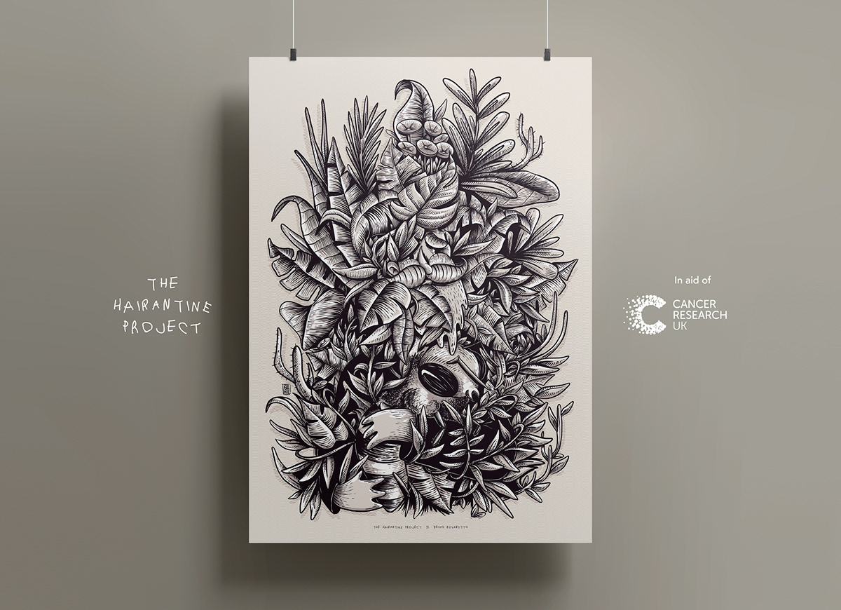 Adobe Portfolio ILLUSTRATION  ink poster Cancer Research graphic design  Poster Design
