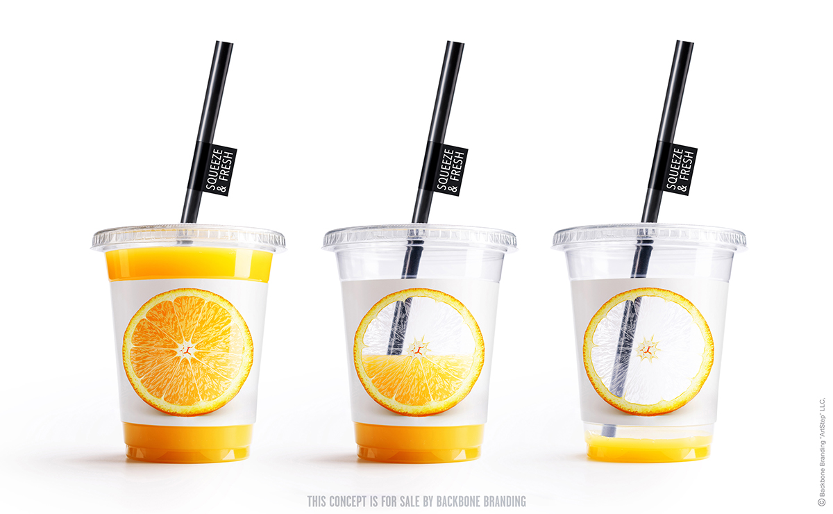 juice cup interactive orange pomegranate gif design take away