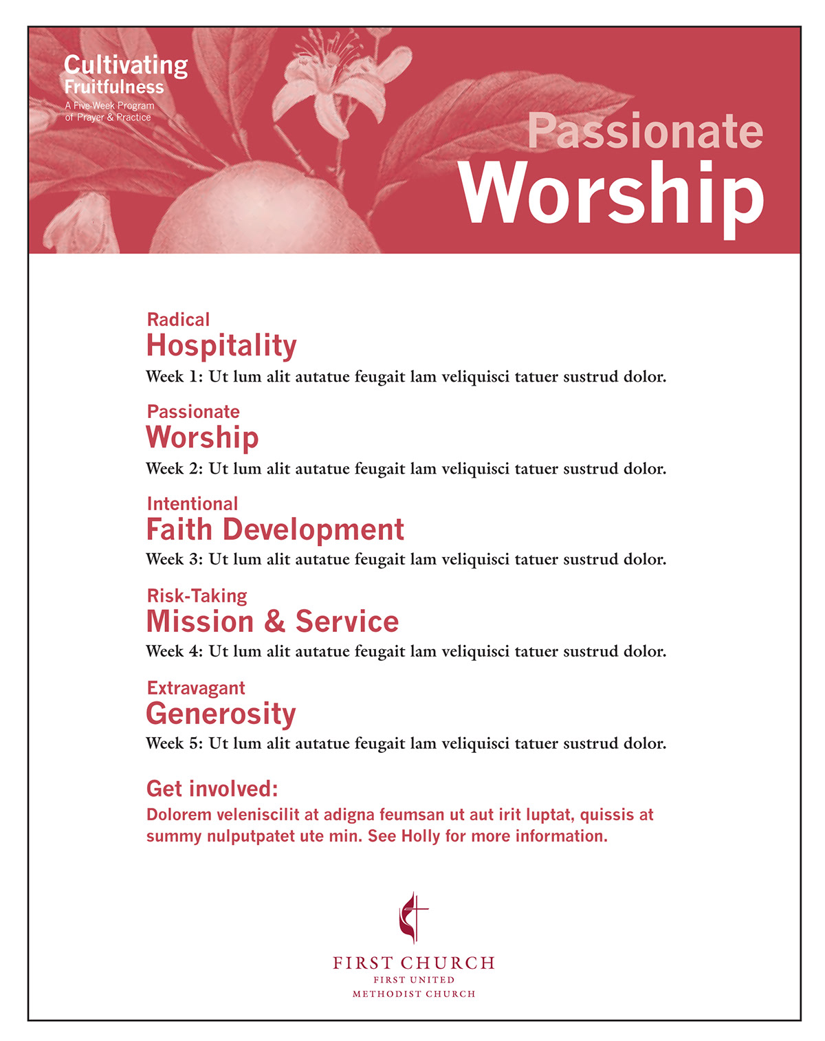 First United Methodist banners church design giving