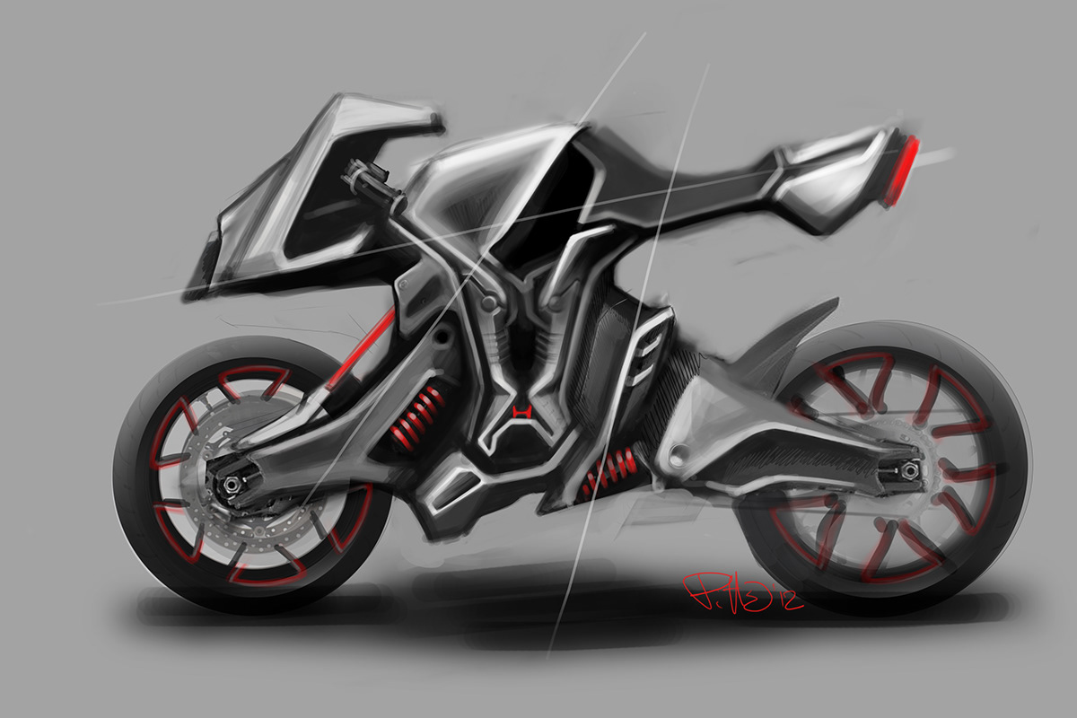 Honda vf 1000 cafe racer Honda speed automotive   motocycle design