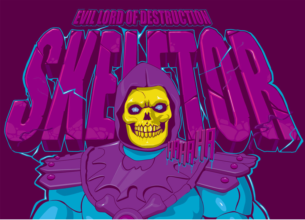 poster vector vektor 80s skeletor masters of the universe toys vintage Action Figure purple motu he man evil warriors
