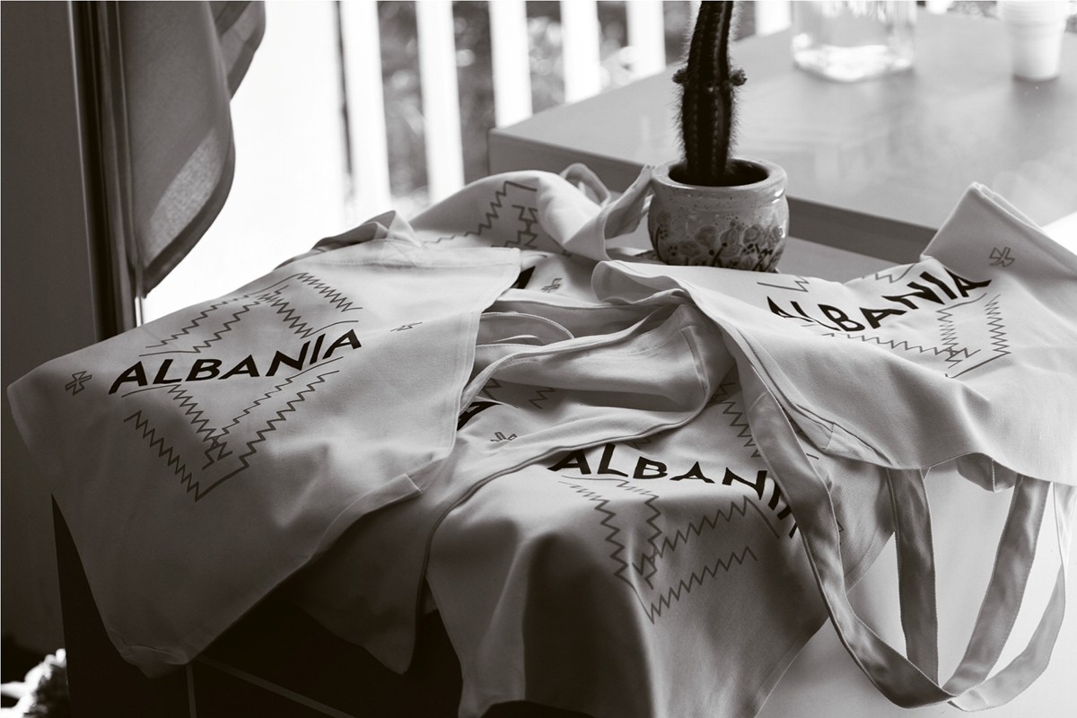textile bags design swiss Switzerland embassy Albania Tirana AGI Haxhimurati