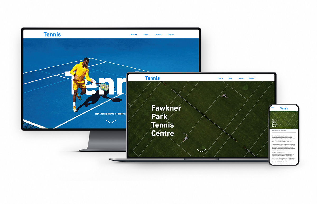 Adobe XD Australian Open brochure Layout Melbourne Print publication publication tennis typography   Website
