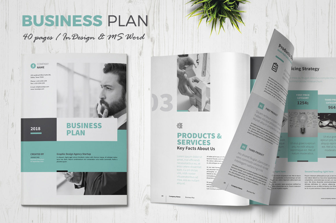 Business Plan Template on Behance For Business Plan Template Indesign