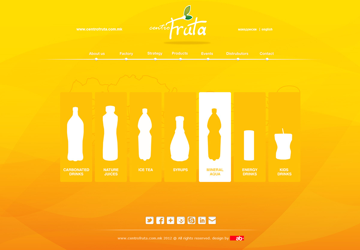centrofruta  beverages  Fruit  drinks  energy  design  advertising   web design  corporate  contact design  UI Design