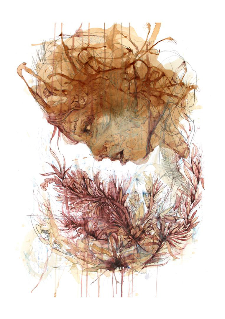 ink tea fine art portraits protrature commissions drip splash Liquid watercolour sketch