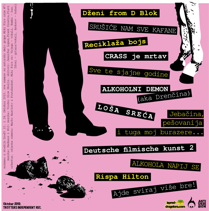 nosebleed Miki Pirs Urgh! hard core punk crossover album covers Rock Art belgrade underground