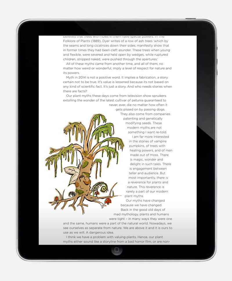 line art magazine sydney local plants lifestyle artisan handmade iPad Digital Publishing theplanthunter pen myth story
