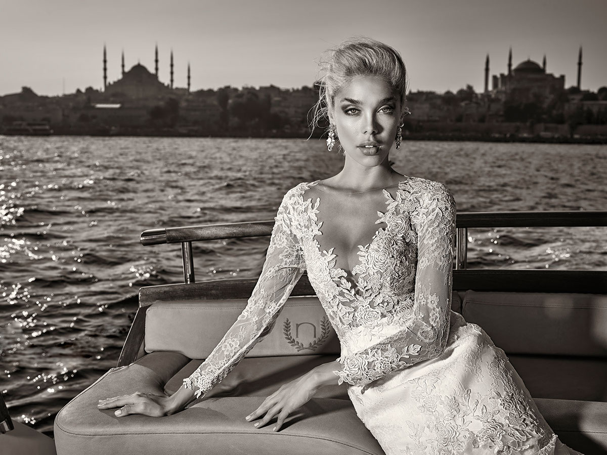 Adobe Portfolio model istanbul bridal high fashion Tolga Yurdaer Nicole Spose location wedding White b&w