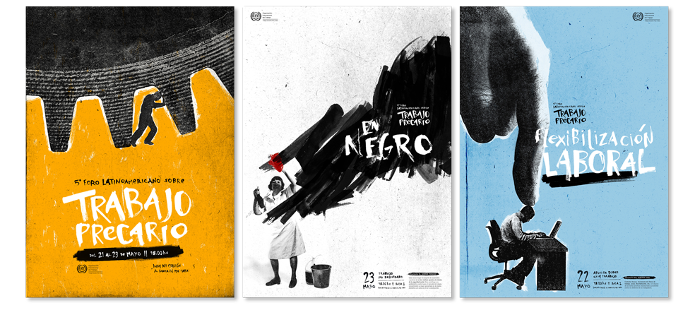 Social Poster Work  trabajo en negro trabajo Gabriele fadu afiche social poster Graphic Designer texture