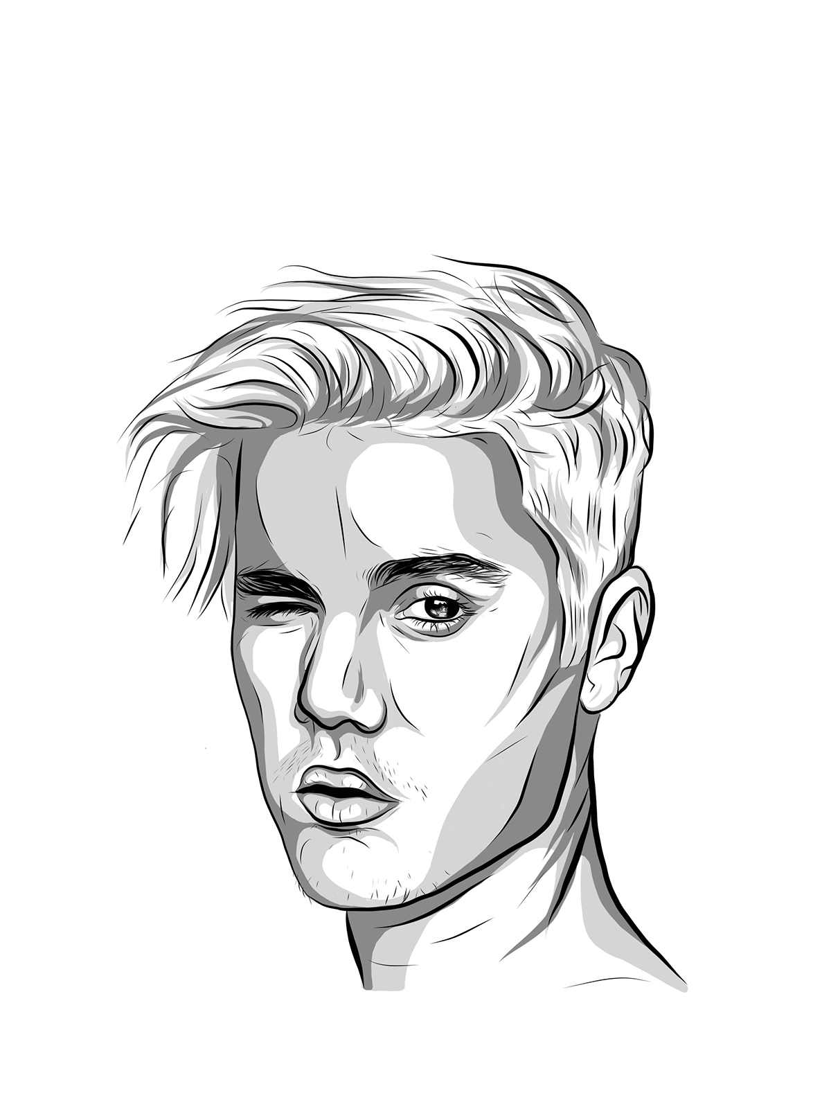 Justin Bieber Illustration on Behance