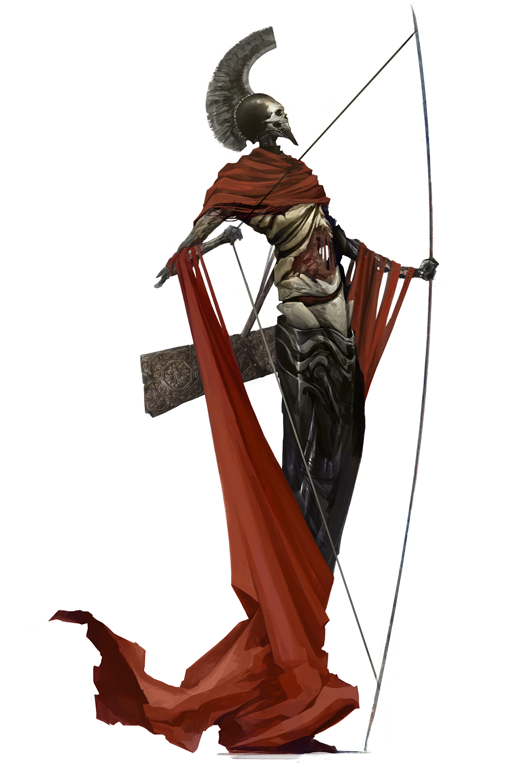 skeleton death fantasy undead warrior archer hell dark badass eyardt concept Character art