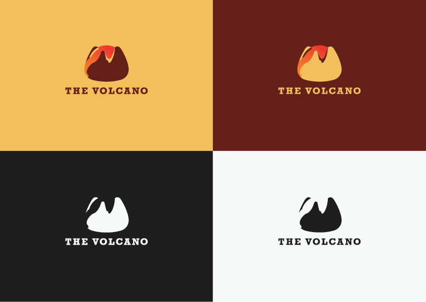 logo guide book brand identity Logo indentity taiwan meatball volcano Food  vector
