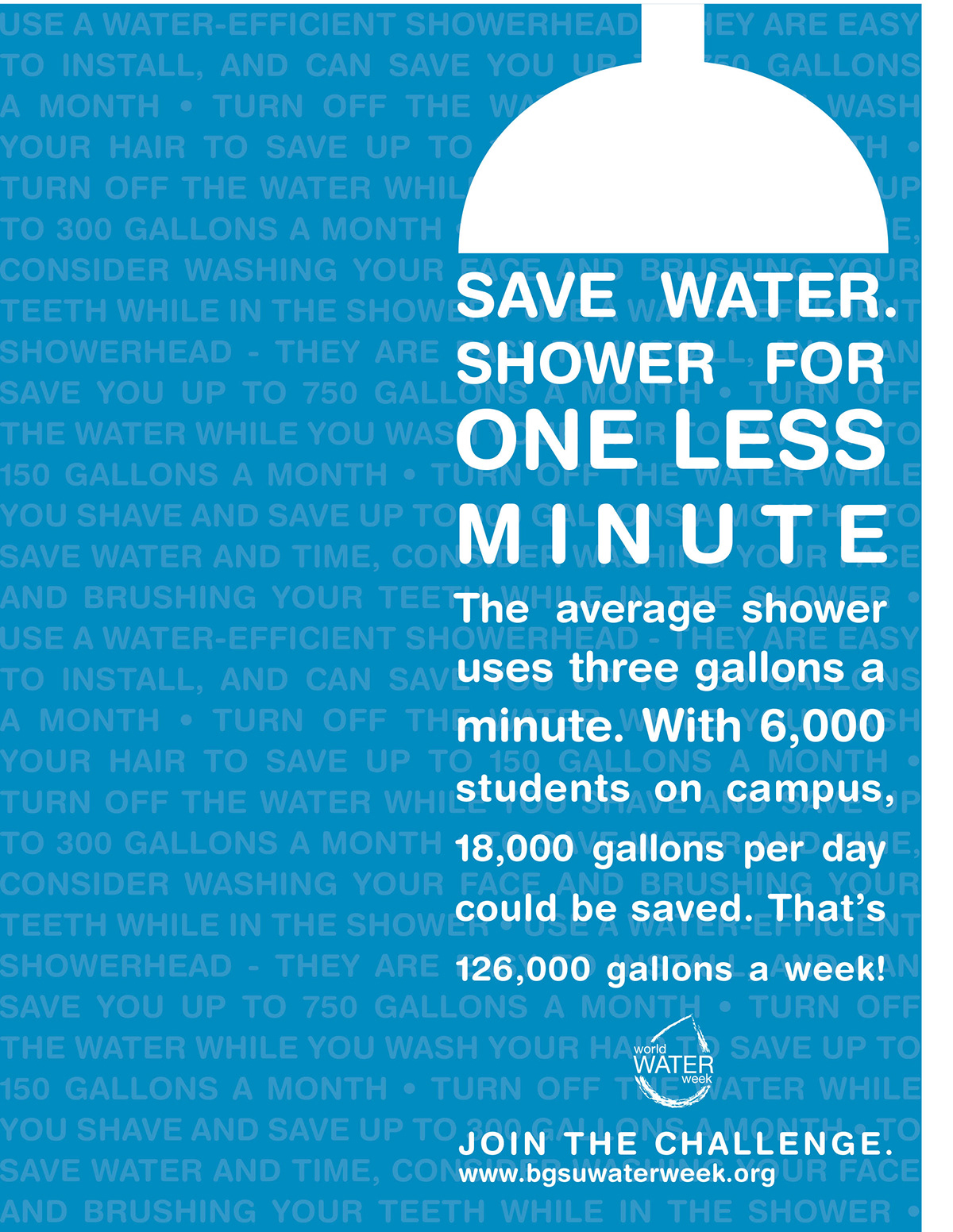 #WorldWaterWeek #aiga   #BGSUGD #savewater #OneLessMinute