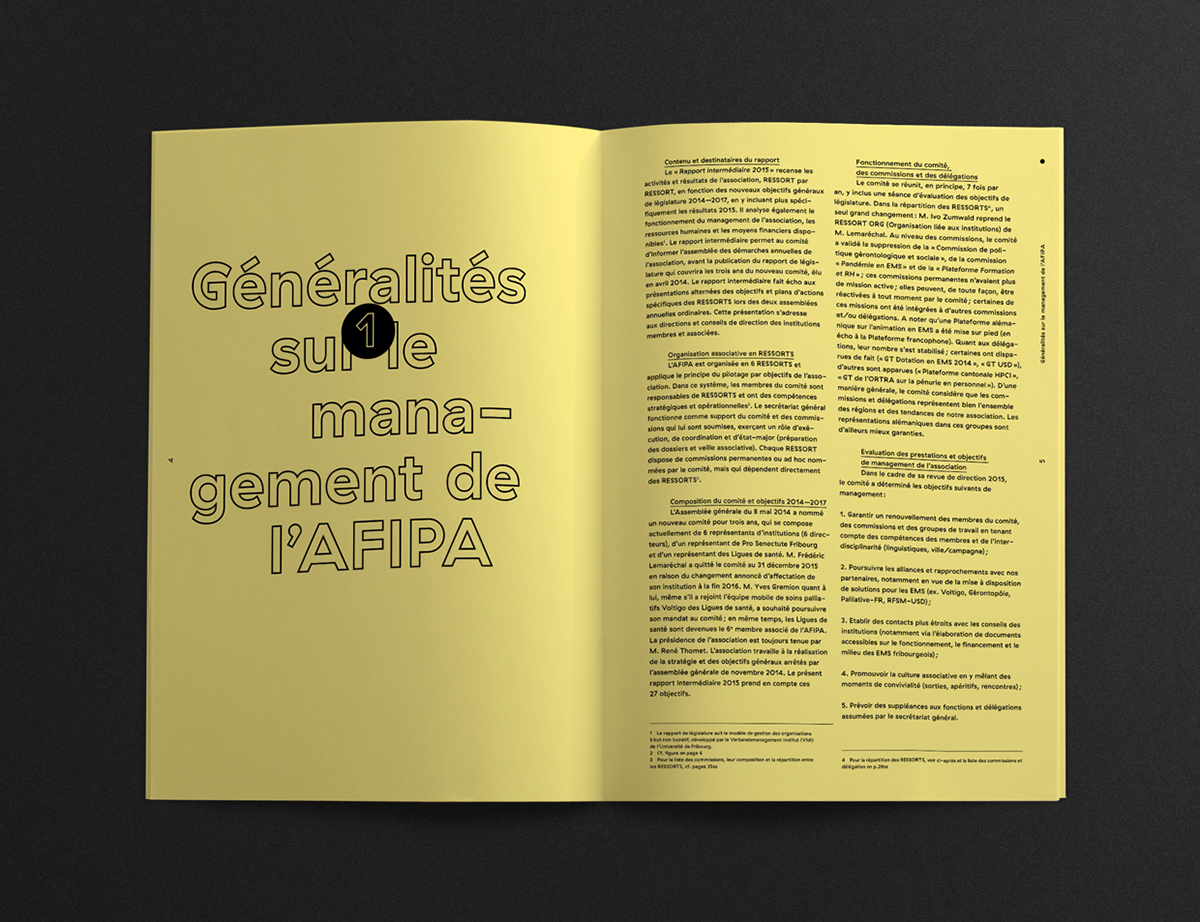 annual report Health typography   Association yellow