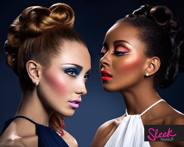 sleek mae up @clairephotos @stylistrussell Make Up sleek beauty womenswear Creative styling Point of Sale brand identity