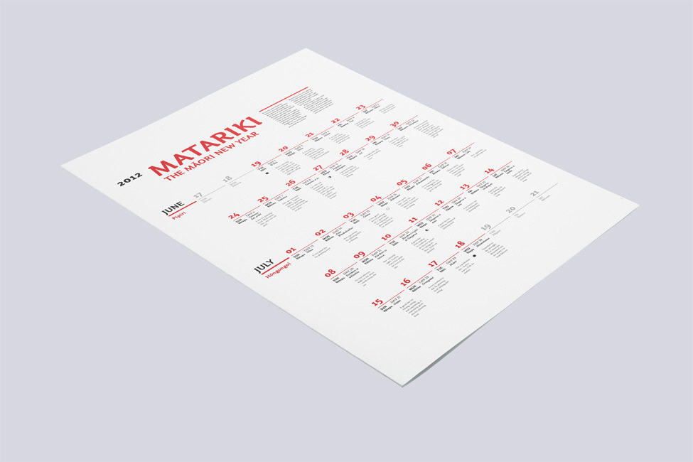 calendar Matariki