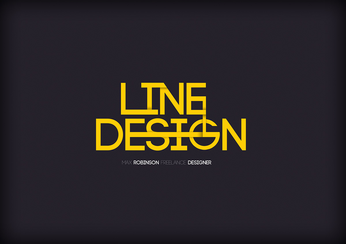 Self Promotion design graphics type font yellow black