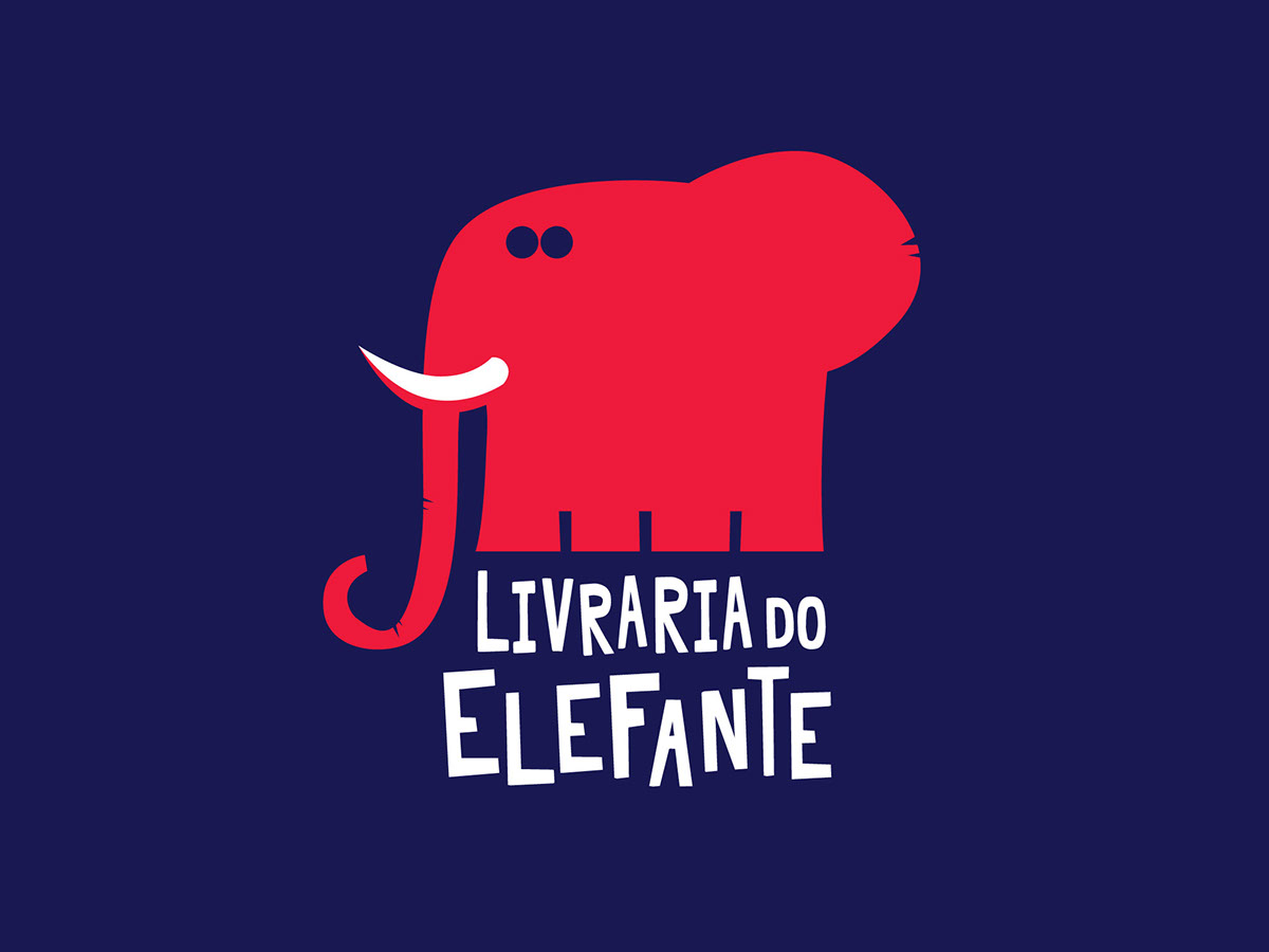Livraria logo Bookstore elephant