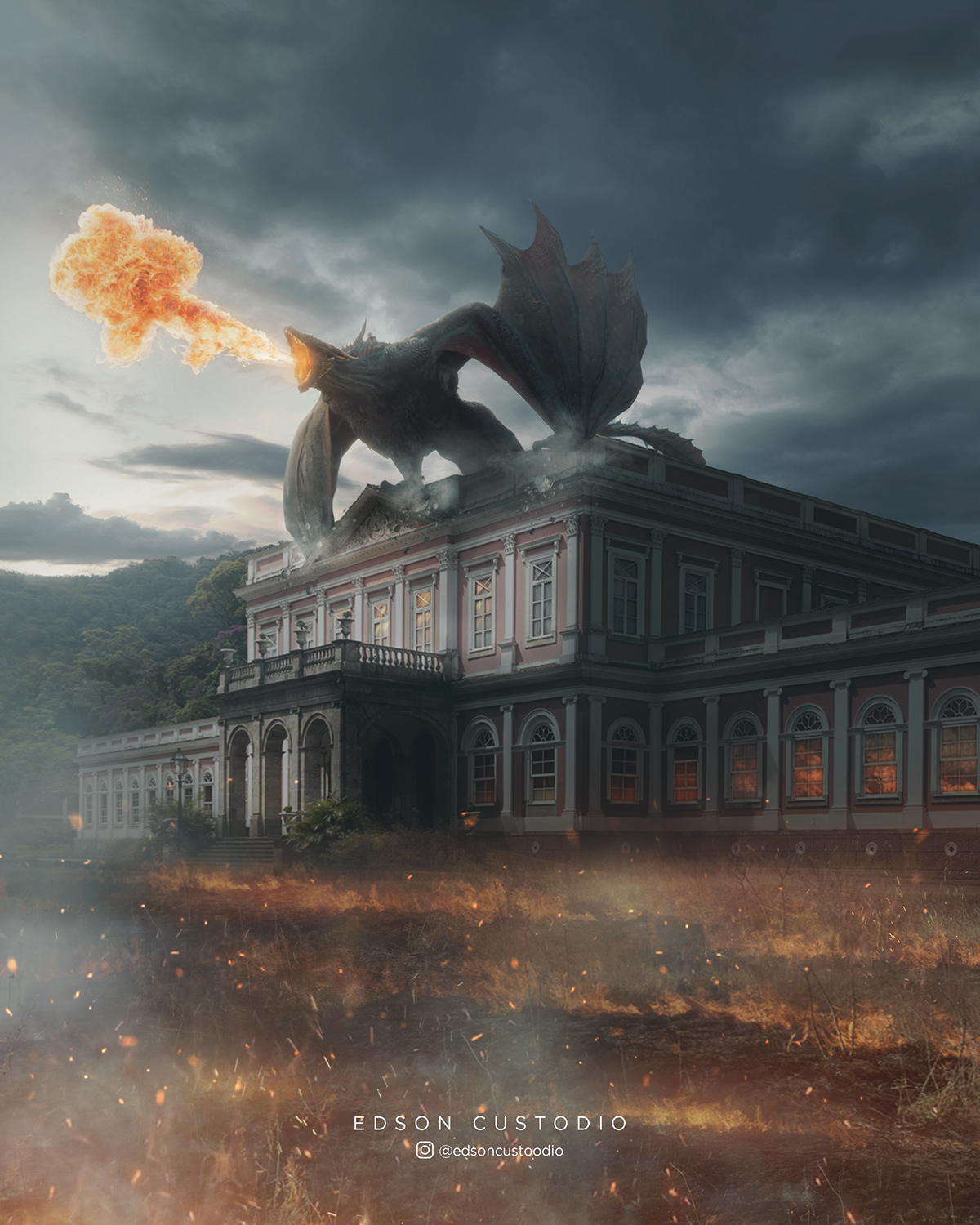 Petropolis Game of Thrones drogon got photoshop manipulation edição Brasil daenerys fire